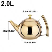 1pc Stainless Steel Thickened Teapot/Coffee Pot With Filter, Suitable For Brewing Tea, Coffee, Milk, Juice, Ideal For Outdoor, Wedding, Party, Gift, Birthday, Christmas And Other Occasions - Multicolor - View 11