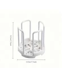 1pc Expandable Kitchen Storage Organizer Rack With Drainage Function - Plastic Dish Rack, Cup Holder And Cutlery Tray, Suitable For Countertop And Outdoor Gatherings - Multicolor - View 5