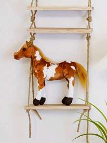 1pc, Simulation Horse Doll Plush Toys 30cm/11.8in, Ferghana Horse Huckle Horse Dapple Horse Lusama Horse Four Styles Stuffed Animals, For Halloween Thanksgiving Christmas New Year Valentine's Day Mother's Day Carnival Easter Gift,Horse Gift,Christmas Animals,Gift For Kids - Multicolor - View 7