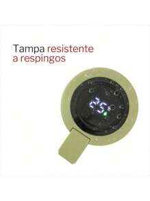 Garrafa Térmica 1 Litro Com Termômetro Led Para Chás / Café Design Moderno JORGE