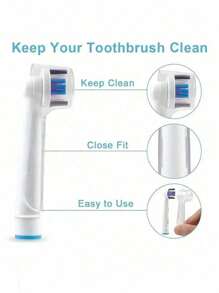 4pcs Plastic Electric Toothbrush Head Cover, Portable Toothbrush Head Box, Reusable Toothbrush Head Protector Cap, Suitable For Travel, Camping, Home Dust Prevention, School Toothbrush Holder, Replacement Cover Cap For Toothbrush Head