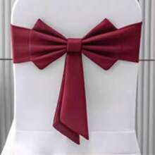 1/10pcs Thickened Air Layer Bowknot Chair Back Decorative Bands, Durable & Washable, Suitable For Outdoor Restaurant, Wedding Party, Holiday, Hotel, Conference, Banquet, Wedding Supplies, Home Decor. Great For Wedding Party, Baby Shower, Birthday Party, Halloween/Thanksgiving/Christmas Party, Graduation Ceremony, School Opening Ceremony, Interactive Party Atmosphere Supplies - Multicolor - View 11