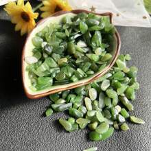 Natural Green Jade Pebbles 5-7mm, Aquarium Substrate Decoration, DIY Crafts, Flower Pot Filler Gifts Birthday Graduation