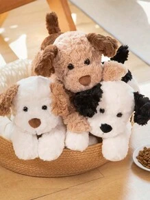 可爱小狗毛绒玩具小狗毛绒狗玩具垫卡哇伊仿真泰迪狗毛绒玩具礼物可爱小狗卷毛小狗玩偶毛绒玩具大狗布娃娃生日礼物毛绒动物、泰迪熊、毛绒玩具、节日礼物圣诞节 - 彩色 - 查看 1