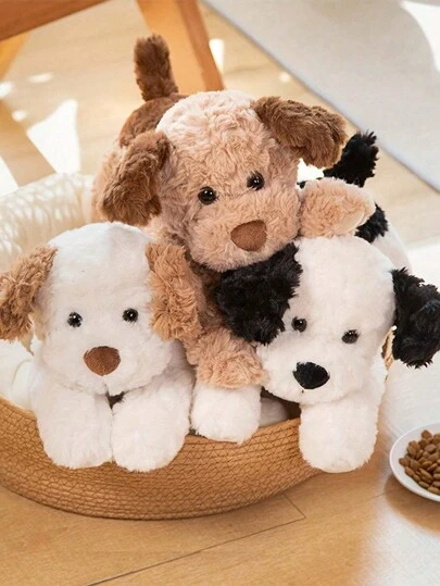 可爱小狗毛绒玩具小狗毛绒狗玩具垫卡哇伊仿真泰迪狗毛绒玩具礼物可爱小狗卷毛小狗玩偶毛绒玩具大狗布娃娃生日礼物毛绒动物、泰迪熊、毛绒玩具、节日礼物圣诞节