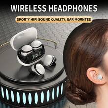 Mini Truly Wireless Earbuds, Invisible High-Quality Noise-Proof Earphones With Touch Control & Dual Earbuds Communication For Sleep, Work And Class - White - View 7