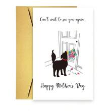 1pc Happy Mother's Day Card From The Dog, Lovely Mother's Day Gift For Dog Mom, Can't Wait To See You Again