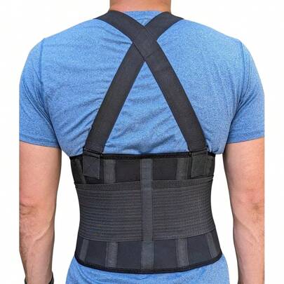 Faja Lumbar de Soporte para Espalda Baja Unisex Transpirable, Cinturón Ortopédico Ajustable para Alivio del Dolor, Faja Reductora Ajustable Postura Correcta, Ideal para Levantamiento de Pesas y Trabajo Pesado.