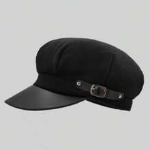 1 szt. wełniany beret, czapka brytyjskiego artysty w stylu vintage, ośmiokątna czapka damska, regulowany rozmiar beretu i ośmiokątnego kapelusza