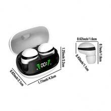 Mini Truly Wireless Earbuds, Invisible High-Quality Noise-Proof Earphones With Touch Control & Dual Earbuds Communication For Sleep, Work And Class - White - View 11