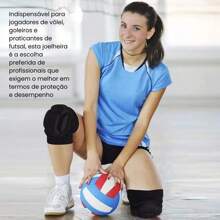 Joelheira Esportiva de Proteção Anti-impacto Vôlei Futsal Skate Handball Elástica Compressão Unissex