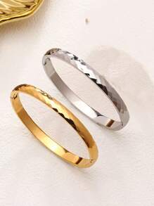 Simple Fashion Stainless Steel Women's Bracelet - 金色 - 查看 2