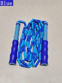 1pc Adjustable Bamboo Segment Jump Rope, Colorful Skipping Rope For Beginners, Fitness Exercise Speed Jumping Rope With Signature Space