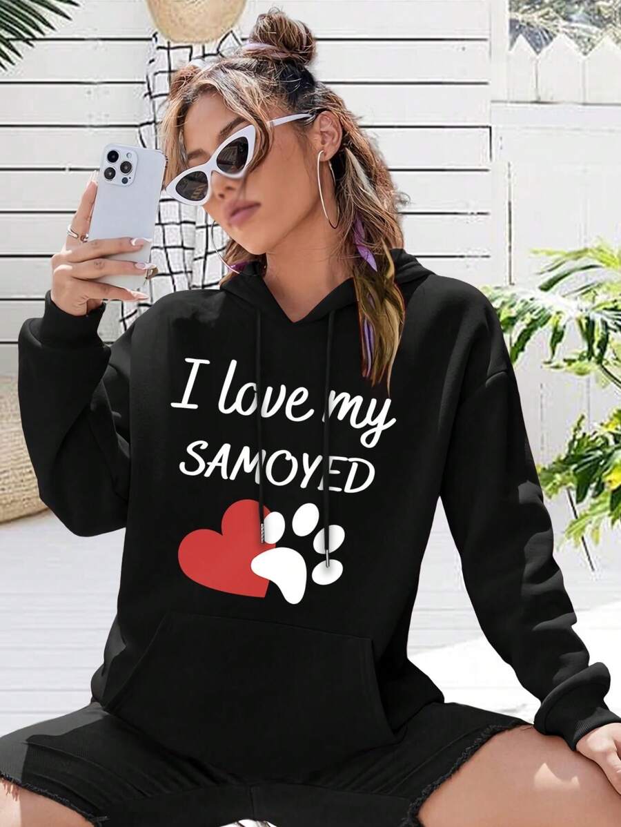 I Love My Samoyed Big Size Women Hoodie Sweatwomen Hoodies Dog Puppy Sammy Samoyed Gift For Samoyed Mom