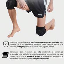 Joelheira Esportiva de Proteção Anti-impacto Vôlei Futsal Skate Handball Elástica Compressão Unissex