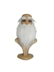 2pcs Holiday Dance Party Performance Prop Old Man Beard White Beard White Eyebrows False Beard Path - Multicolor - View 3