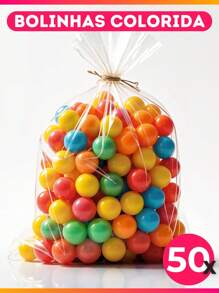 Plastic Ball Kit 50 Units Non-Crushing Colorful For Children's Pool Parties Great Quality Resistant