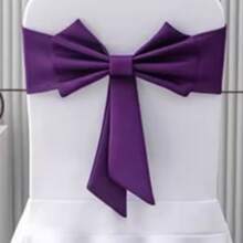 1/10pcs Thickened Air Layer Bowknot Chair Back Decorative Bands, Durable & Washable, Suitable For Outdoor Restaurant, Wedding Party, Holiday, Hotel, Conference, Banquet, Wedding Supplies, Home Decor. Great For Wedding Party, Baby Shower, Birthday Party, Halloween/Thanksgiving/Christmas Party, Graduation Ceremony, School Opening Ceremony, Interactive Party Atmosphere Supplies - Multicolor - View 12