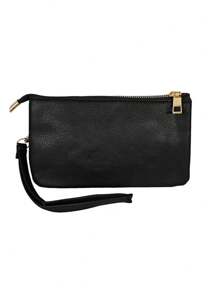Small Clutch Handbag Women's Wallet With Strap 2 Compartments Elegant Fashion - 駝色 - 查看 4