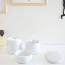 Modern Porcelain Hygiene Kit Baby Care Girl Boy Bedroom Tray K017 - trắng - Xem 5