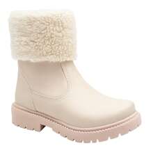 Children's Boots Girls' Ankle Boots Comfortable Tractor-Shaped With Fur Women's Casual - 白色 - 查看 2