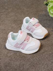 A Pair Of Unisex Children's Soft Soled Sports Shoes For Spring And Autumn 2024, New Casual Sneakers For Girls, Versatile White Shoes For Students