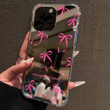 1 Stück Rosa Schleife Design Muster Spiegel Acryl Stoßfestes Handyhülle Kompatibel mit iPhone 11/12/13/14/15/15 Pro/15 Plus/15 Pro Max/16/16 Pro/16 Plus/16 Pro Max/7 Plus/8 Plus/X/XS Max/XR/11 Pro/12 Pro/13 Pro/14 Pro/12 Mini/13 Mini/11 Pro Max/12 Pro Max/13 Pro Max/14 Pro Max/14 Plus/6/6S/6 Plus/7/8/SE Wasserdicht Kratzfest, Internationale Version, nicht die Inlandsversion - Verschiedenfarbig - Übersicht 2