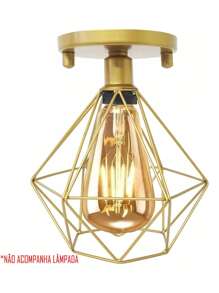 Kit 2 Chandeliers Italia Pendant Vintage Retro Perfect For Your Home - 金色 - 查看 2