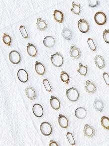 5D 复古浮雕指甲贴纸，抽象油画风格指甲装饰 - 彩色 - 查看 5