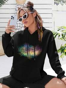 Dragonfly Big Size Women Hoodie Hoodies Fashion Design For Women Featuring Floral Art Freedom