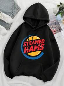 Steamed Hams A Simpsons Classic Big Size Women Hoodie Hoodie (Bart Homer Winnipeg) - Black - View 1