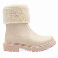 Children's Boots Girls' Ankle Boots Comfortable Tractor-Shaped With Fur Women's Casual - 白色 - 查看 3