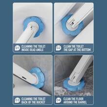 Cepillo de inodoro desechable con 18 recambios, sistema de limpieza de inodoro desechable con cepillo, soporte de almacenamiento y 18 cabezales de recambio para la limpieza del baño, decoración de otoño