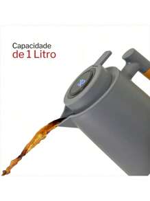 Garrafa Térmica 1 Litro Com Termômetro Led Para Chás / Café Design Moderno JORGE