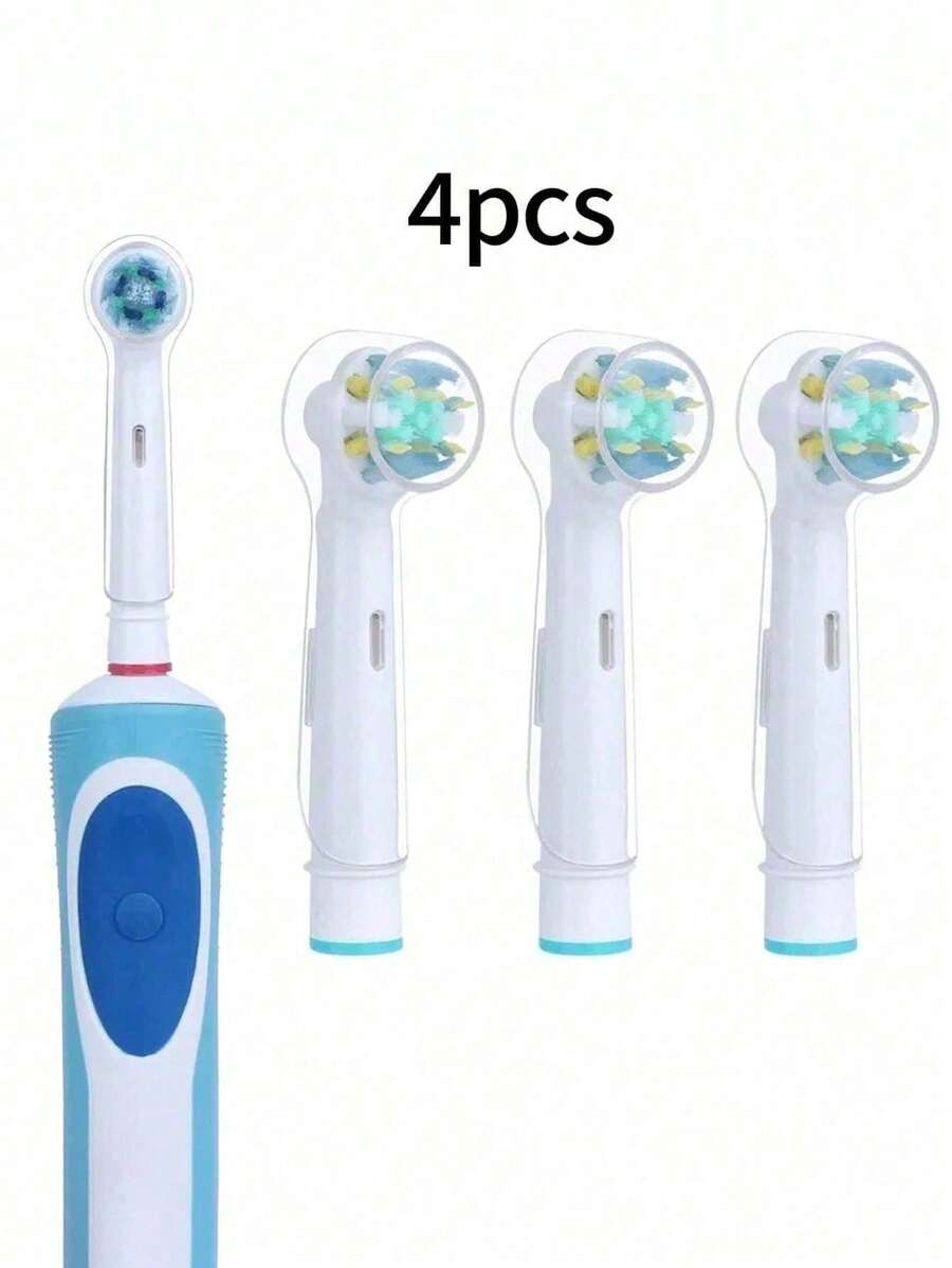 4pcs Plastic Electric Toothbrush Head Cover, Portable Toothbrush Head Box, Reusable Toothbrush Head Protector Cap, Suitable For Travel, Camping, Home Dust Prevention, School Toothbrush Holder, Replacement Cover Cap For Toothbrush Head