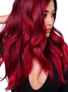 6 sobres Shampoo matizador tinte de jengibre tono vino oscuro, rojo, negro, castaño, cubre canas - Rojo cereza - Ver 3