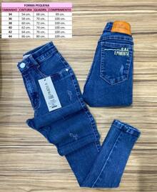 Women's High Waist Skinny Jeans With Elastane Original Salt And Pepper Pepper - 545 - Xem 2