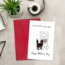 1pc Happy Mother's Day Card From The Dog, Lovely Mother's Day Gift For Dog Mom, Can't Wait To See You Again