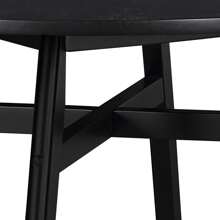 Mainstays 44inch Solid Wood Round Dining Table, Walnut Color, Include 1 Table - Black - View 5