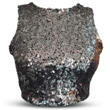 BLUSA TOP CON LENTEJUELA - Gris Oscuro - Ver 2