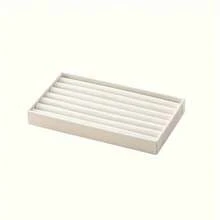 1pc Chest Of Drawers Jewelry Box Packing Storage Box Household Earrings Studs Necklace Hair Accessories Flannel Cloth Jewelry Tray