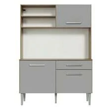 Cocina Integral Modular Madesa Life 120cm Marrón/Gris - Marróm y Gris - Ver 9