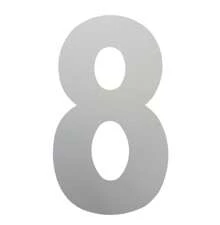 NÚMEROS RESIDENCIAIS AÇO INOX 5 CM FACE ESPELHADA