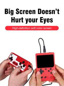 1pc Handheld Game Console With 400 Nostalgic Classic Retro Games Portable Mini Russian Old-Fashioned Handheld Gaming Console Supports Double-Player Game Handles Support TV Connection Rechargeable Holiday Gift For Husband And Boyfriend