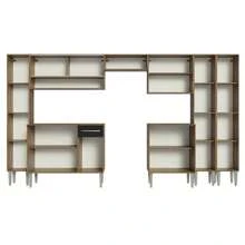 Cocina Integral Completa Modular Madesa Emilly 325cm Color Marrón/Negro 05 - Marrón y negro - Ver 6