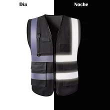 Vmingo Reflective Firefighter Industrial Vest 5 Pieces - 黑色 - 查看 2