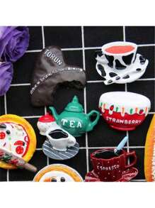 1 szt. Duży rozmiar kreatywny popołudniowy kubek herbaty kawy dekoracyjny magnes na lodówkę 3d spersonalizowana naklejka na lodówkę - Wielokolorowe - Zobacz 4