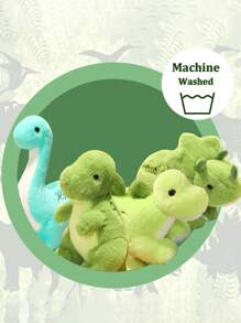 4 种款式卡通恐龙毛绒玩具柔软恐龙填充动物毛绒公仔可爱暴龙玩具长颈龙毛绒三角龙玩具娃娃可爱儿童礼物男孩生日礼物儿童主题派对用品家居装饰