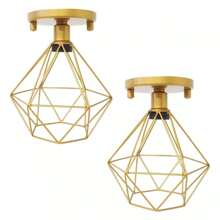 Kit 2 Chandeliers Italia Pendant Vintage Retro Perfect For Your Home - 金色 - 查看 1