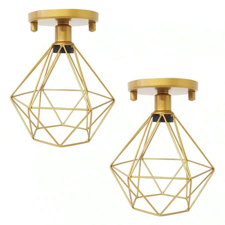 Kit 2 Chandeliers Italia Pendant Vintage Retro Perfect For Your Home - 金色 - 查看 1